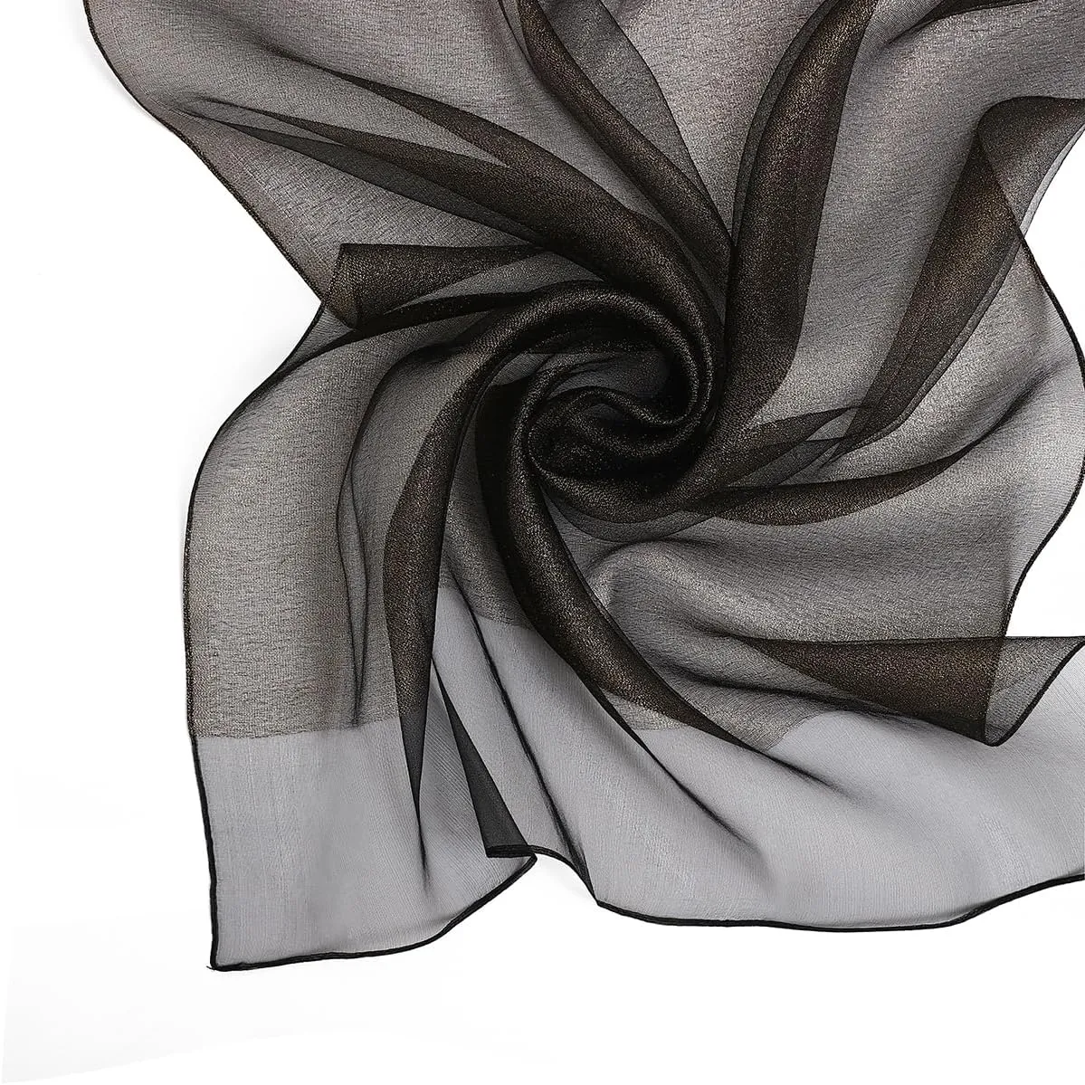 STARWHISPER Women's Sparkle Silk Scarf Shawl Wrap for Evening Dress Wedding Party Double layer