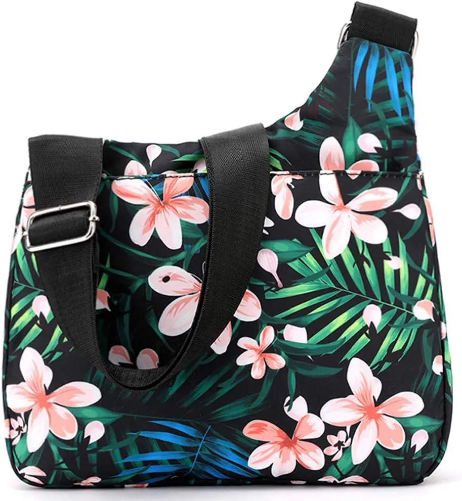 STUOYE Nylon Multi-Pocket Crossbody Purse Bags for Women Travel Shoulder Bag
