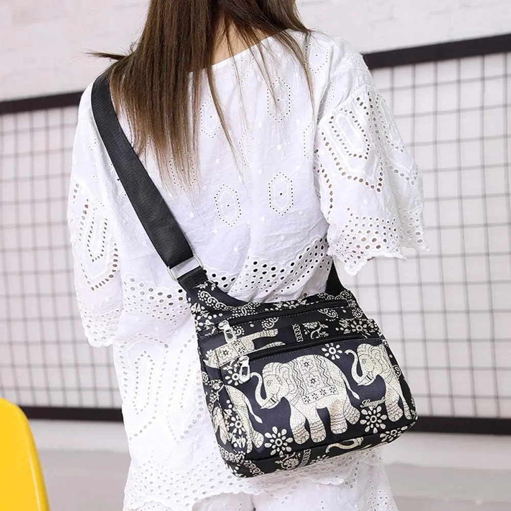 STUOYE Nylon Multi-Pocket Crossbody Purse Bags for Women Travel Shoulder Bag