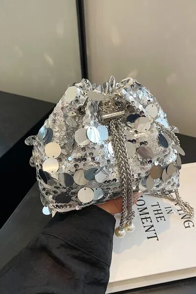 Stylish Drawstring Sequin Crossbody Bag for Every Occasion