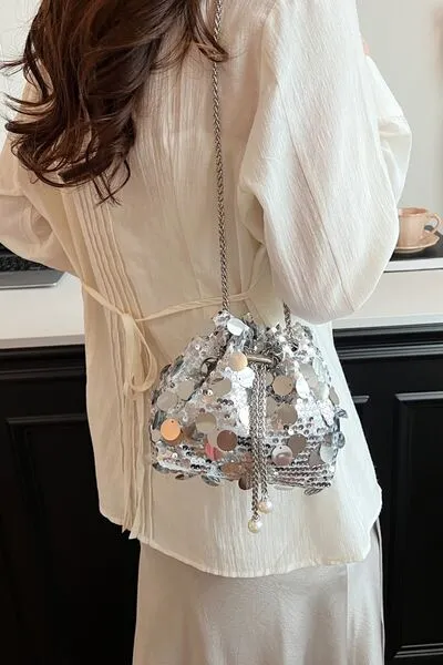 Stylish Drawstring Sequin Crossbody Bag for Every Occasion