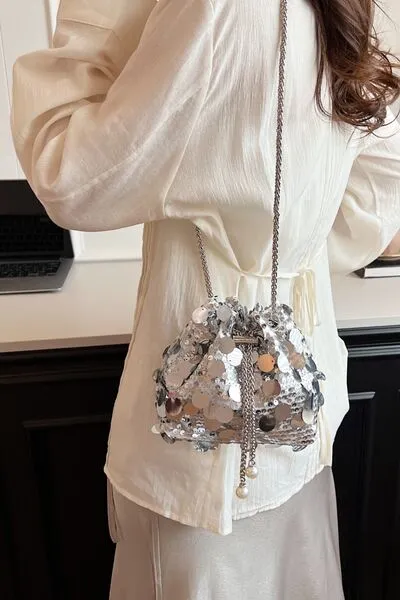 Stylish Drawstring Sequin Crossbody Bag for Every Occasion
