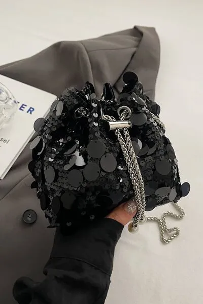 Stylish Drawstring Sequin Crossbody Bag for Every Occasion