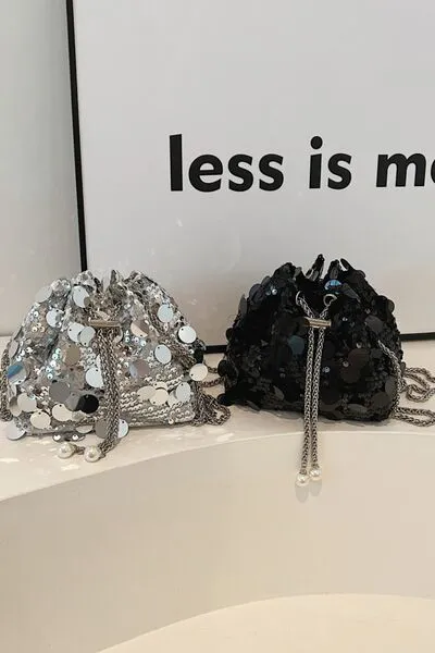 Stylish Drawstring Sequin Crossbody Bag for Every Occasion