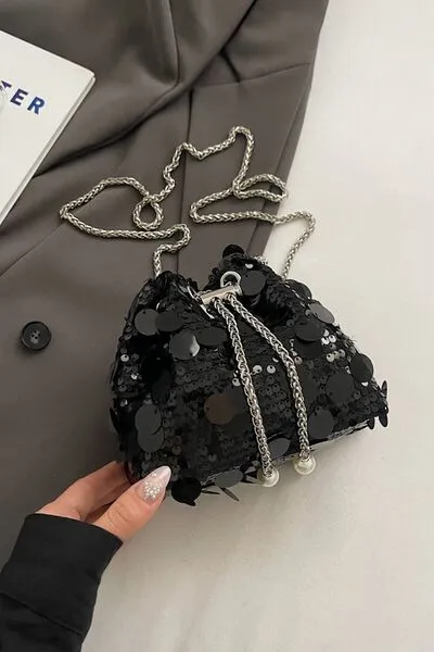 Stylish Drawstring Sequin Crossbody Bag for Every Occasion