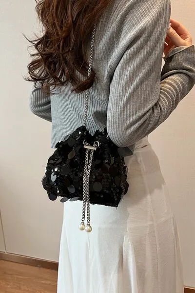 Stylish Drawstring Sequin Crossbody Bag for Every Occasion