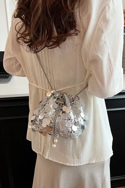 Stylish Drawstring Sequin Crossbody Bag for Every Occasion
