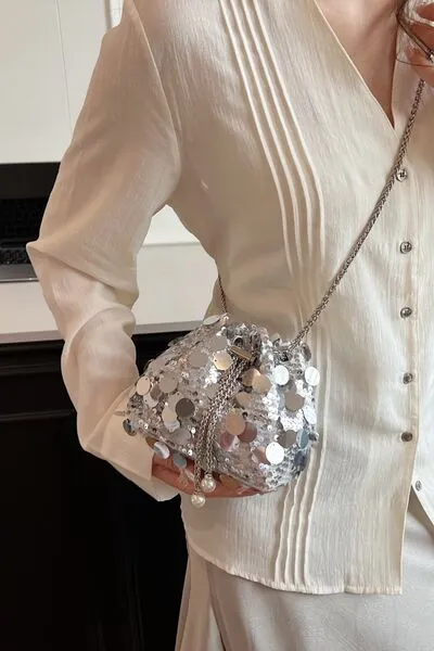 Stylish Drawstring Sequin Crossbody Bag for Every Occasion