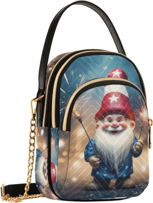 SUABO Crossbody Bag for Women, Dwarf with Fairy Wand Phone Purse Detachable Chain Bag Shoulder Handbag Wallet