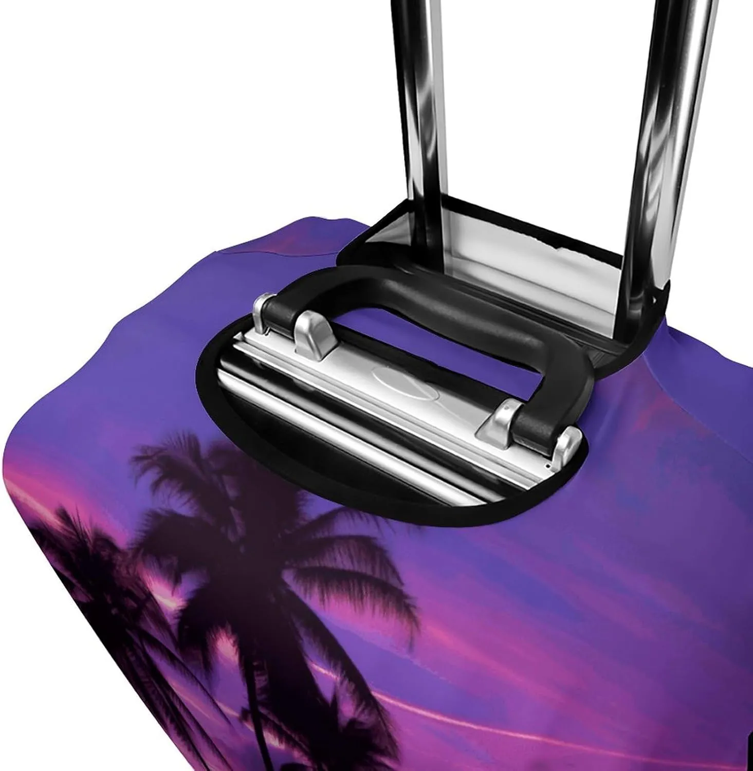Suitcase Covers for Luggage Palm Tree Purple Sunset Fashion Luggage Cover Washable Protector Waterproof Suitcase Cover Anti-scratch Travel Suitcases Covers Case for 19-32 Inch Luggages XL