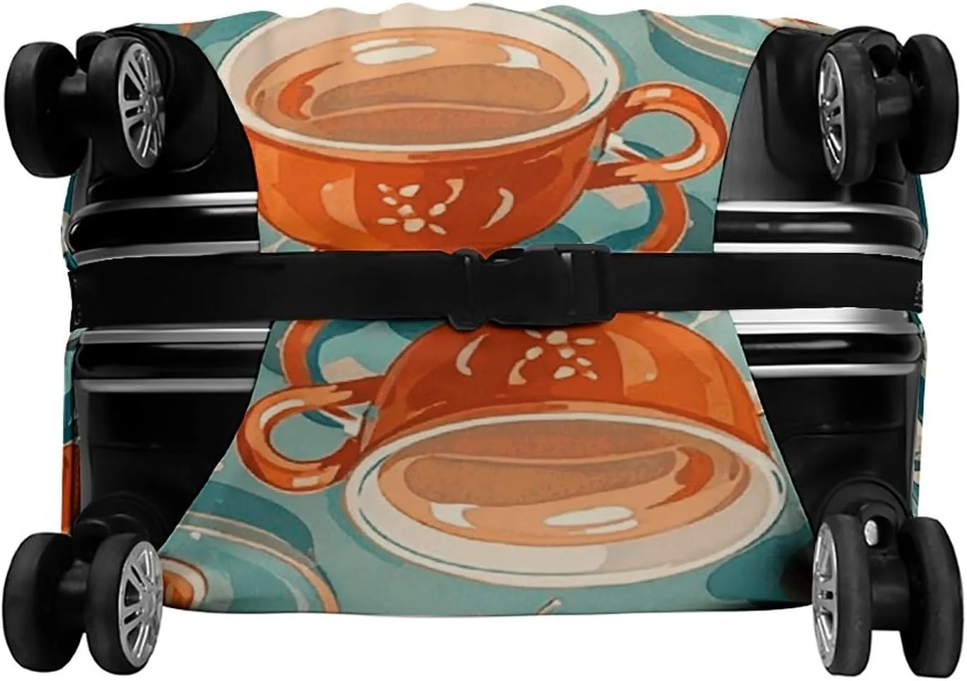 Suitcase Covers for Luggage Teapot And Mug Fashion Luggage Cover Washable Protector Waterproof Suitcase Cover Anti-scratch Travel Suitcases Covers Case for 19-32 Inch Luggages XL