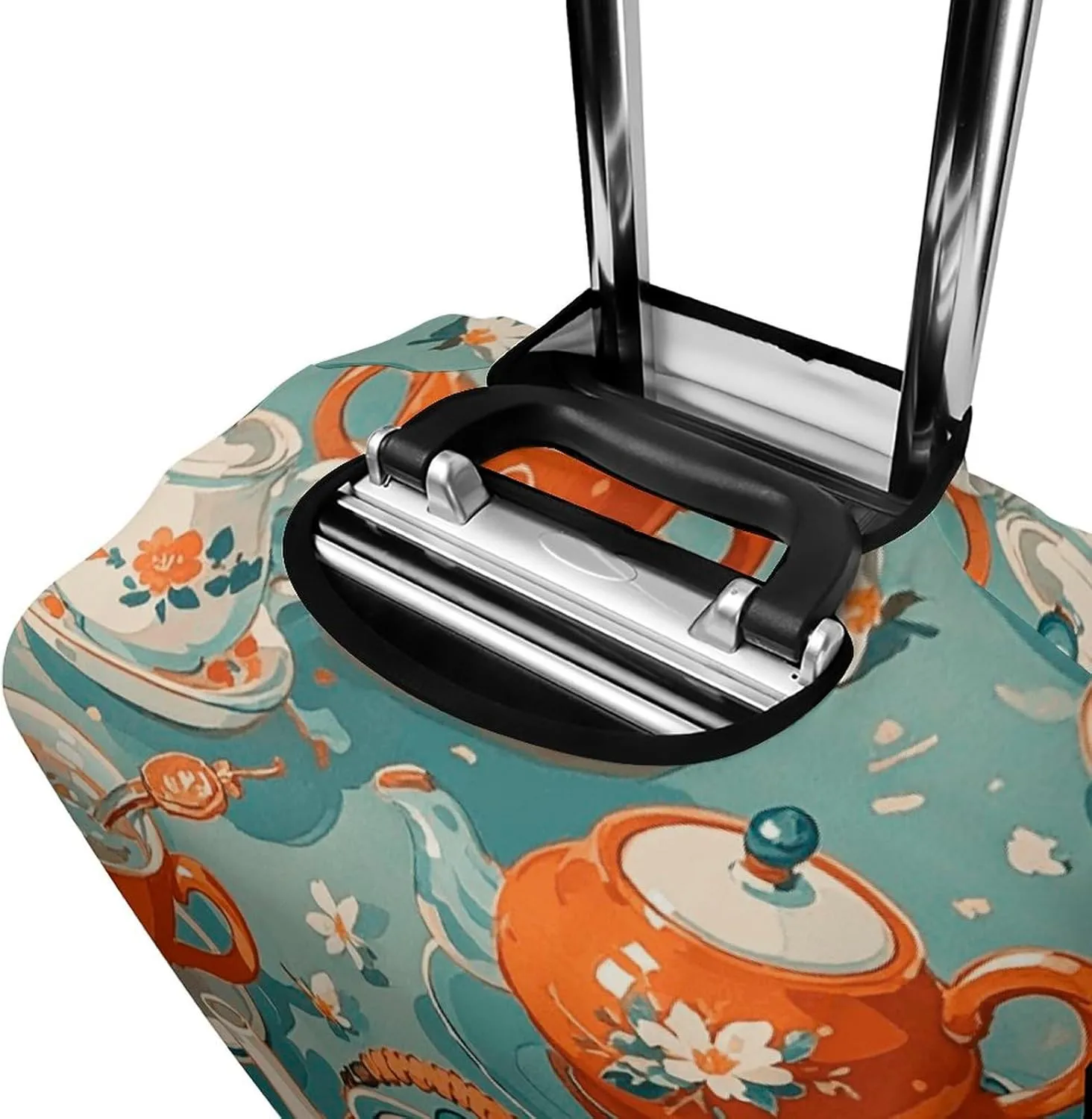 Suitcase Covers for Luggage Teapot And Mug Fashion Luggage Cover Washable Protector Waterproof Suitcase Cover Anti-scratch Travel Suitcases Covers Case for 19-32 Inch Luggages XL