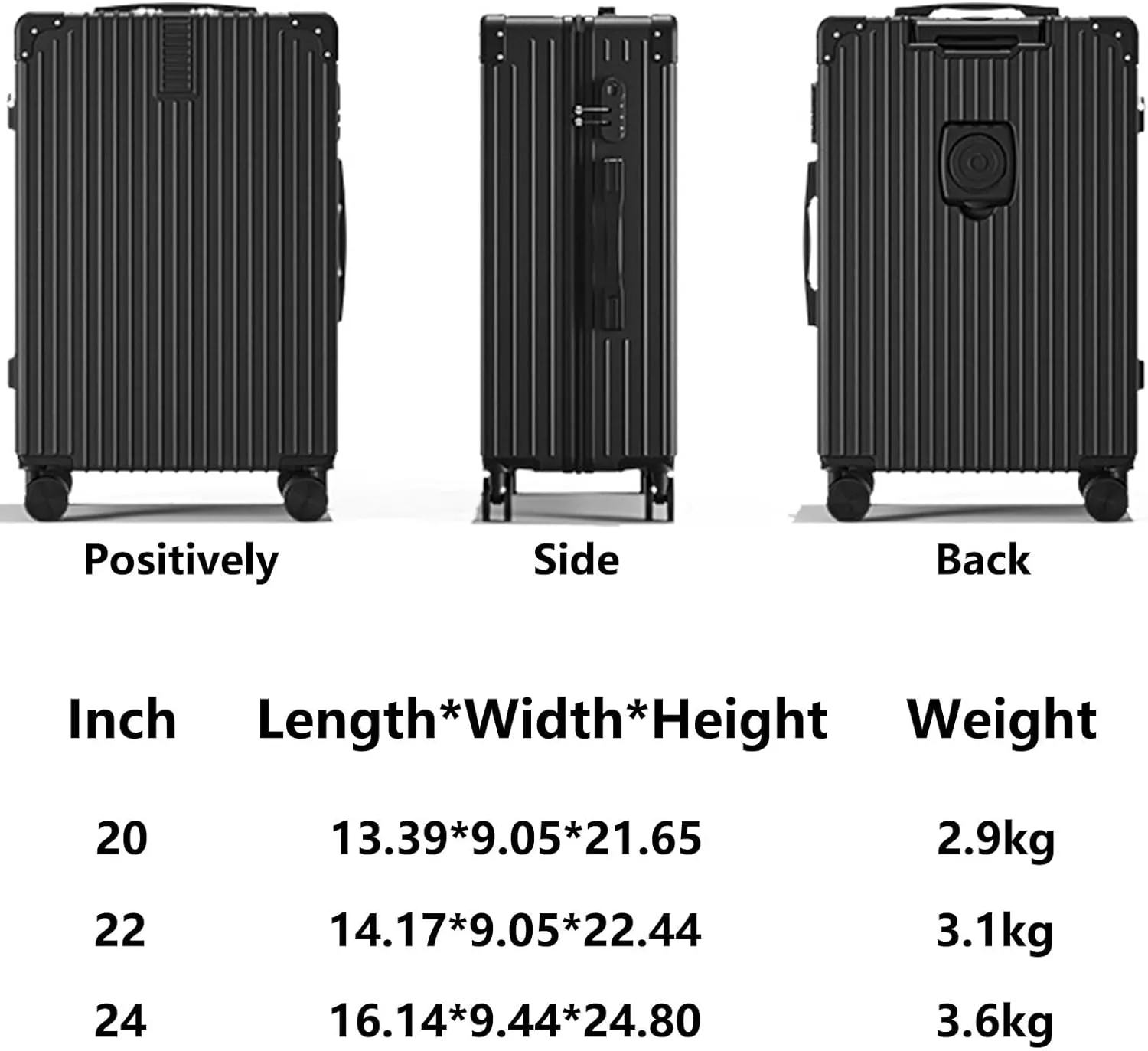 Suitcase With Laptop Compartment, Lightweight Trolley Case, Dustproof Waterproof, Equipped With An Anti-theft And Anti-picking Combination Lock (Color : 20 Rack, Size : Silver)