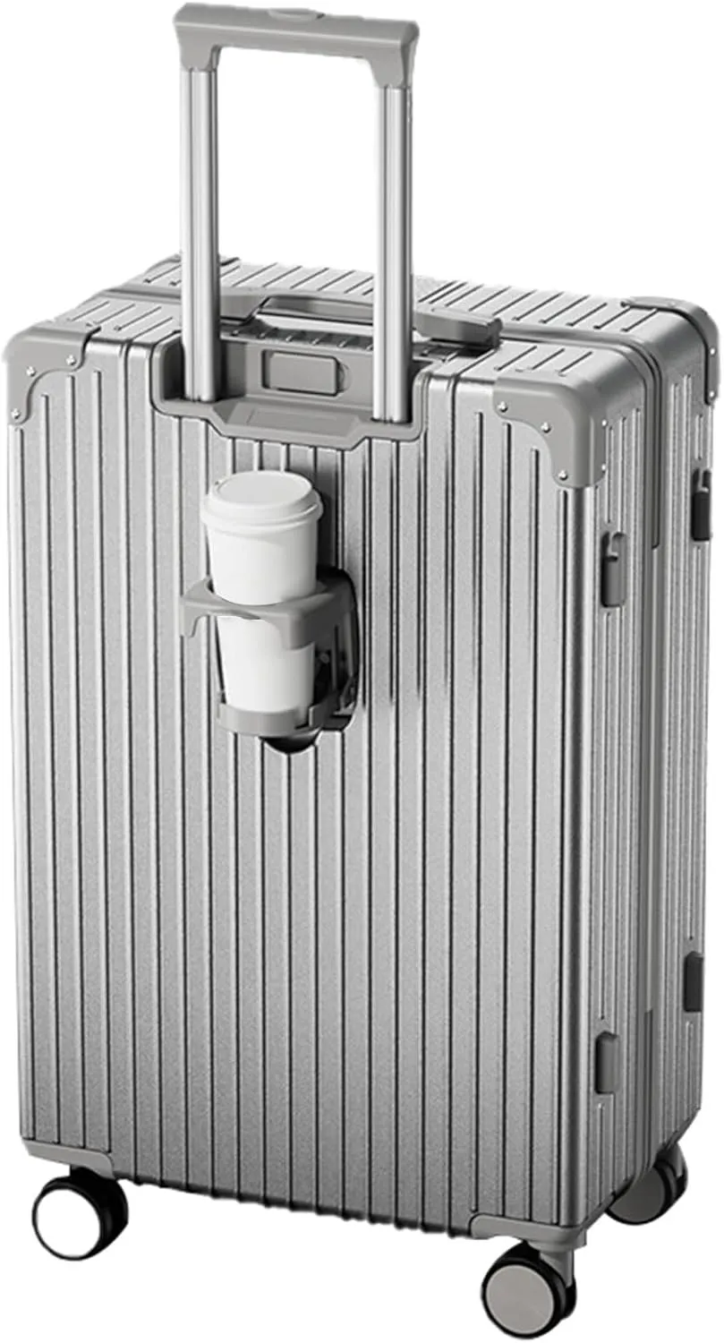 Suitcase With Laptop Compartment, Lightweight Trolley Case, Dustproof Waterproof, Equipped With An Anti-theft And Anti-picking Combination Lock (Color : 20 Rack, Size : Silver)