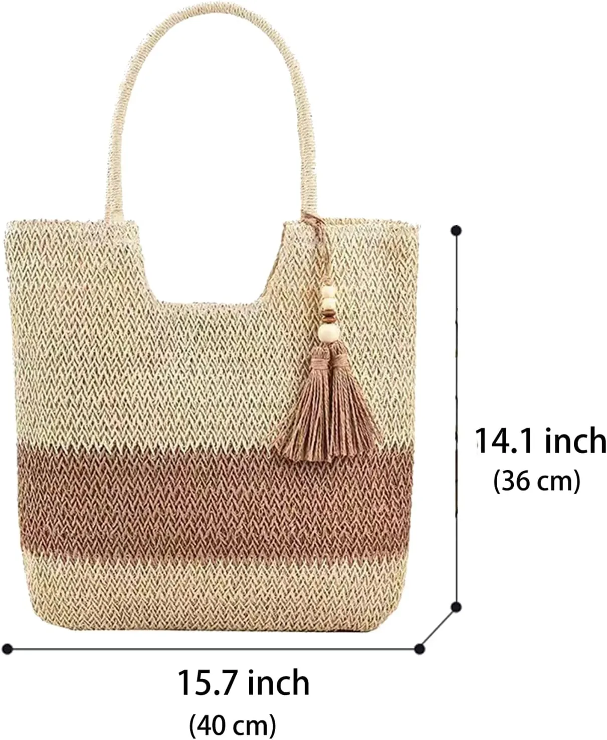 Summer Beige Cotton Knitted Shoulder Bag bags for 2025, Bohemian Hobo Crochet Beach bag Casual Designer Purse for Women