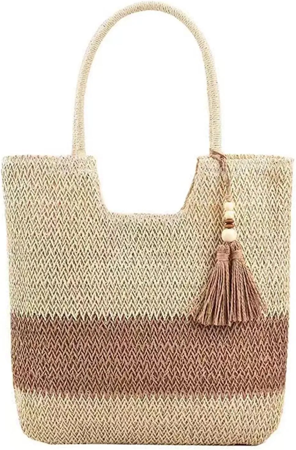 Summer Beige Cotton Knitted Shoulder Bag bags for 2025, Bohemian Hobo Crochet Beach bag Casual Designer Purse for Women