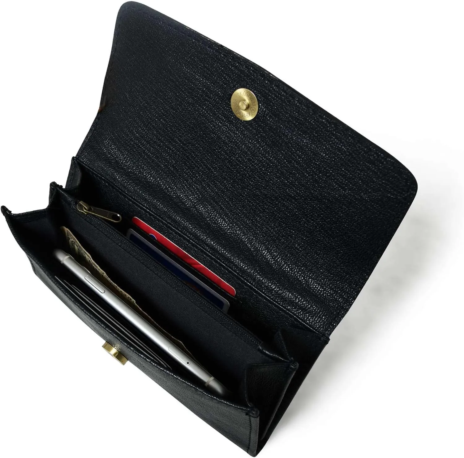 Sundown Stash Tooled Leather Cowhide Hair On Trifold Wallet for Women RFID Blocking Wallet