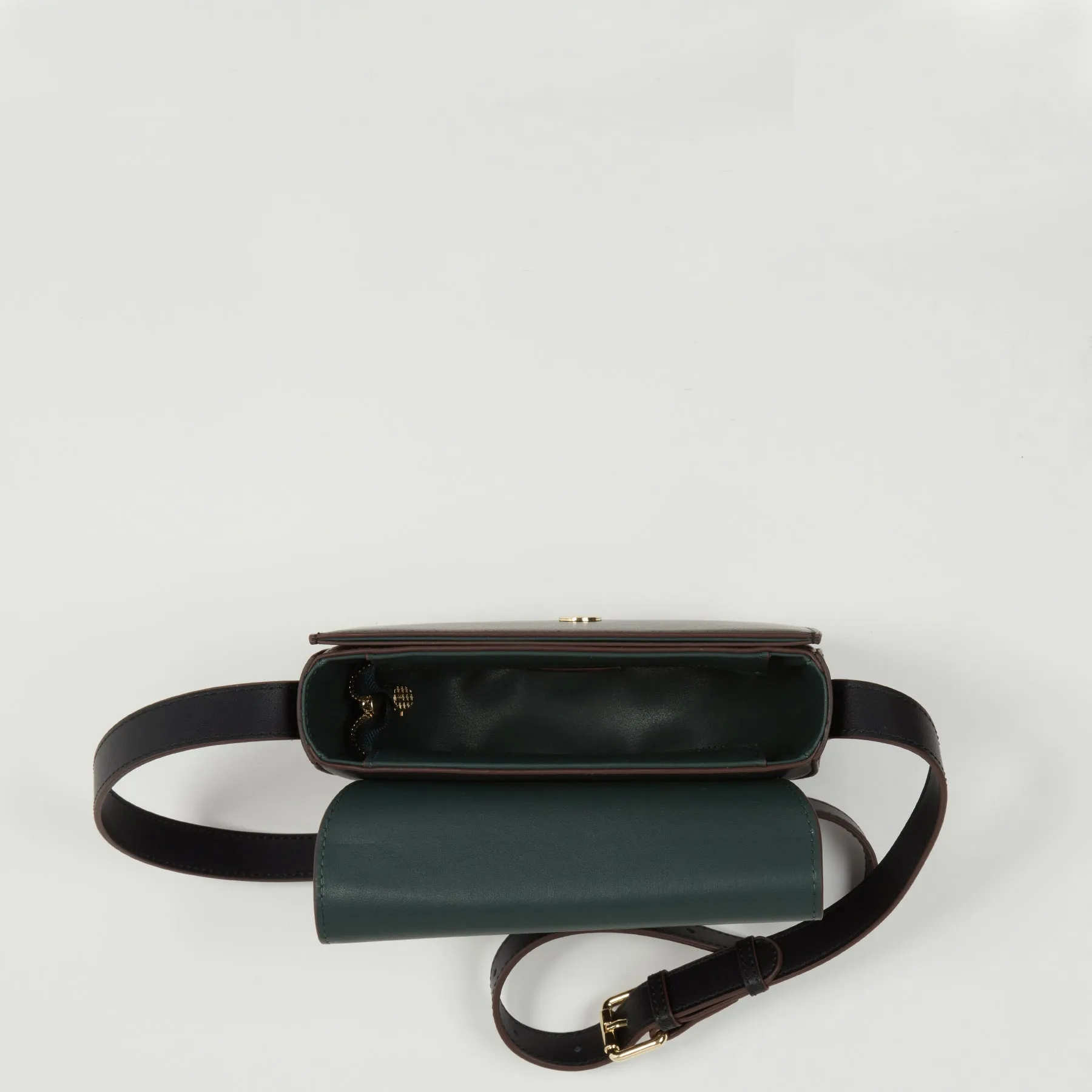 SUSU Leather Saddle Bag Black Crossbody Purse Women's Handbag