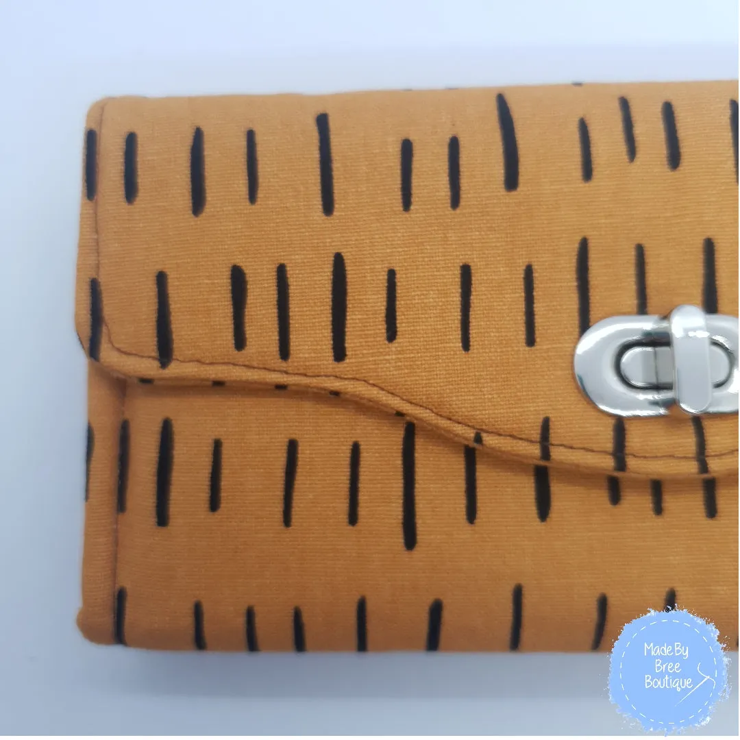 Tan Abstract Stripes Wallet
