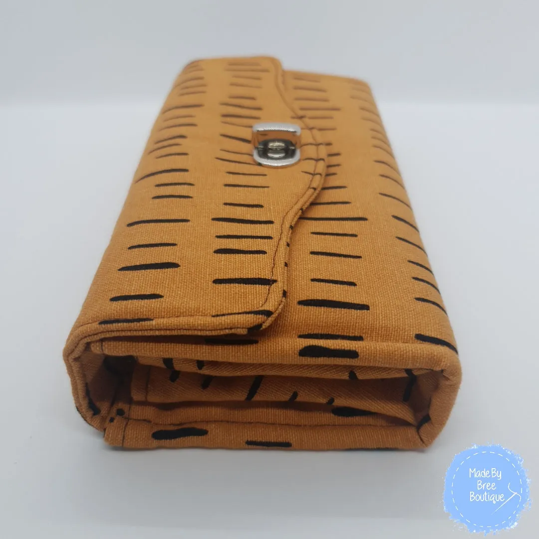 Tan Abstract Stripes Wallet