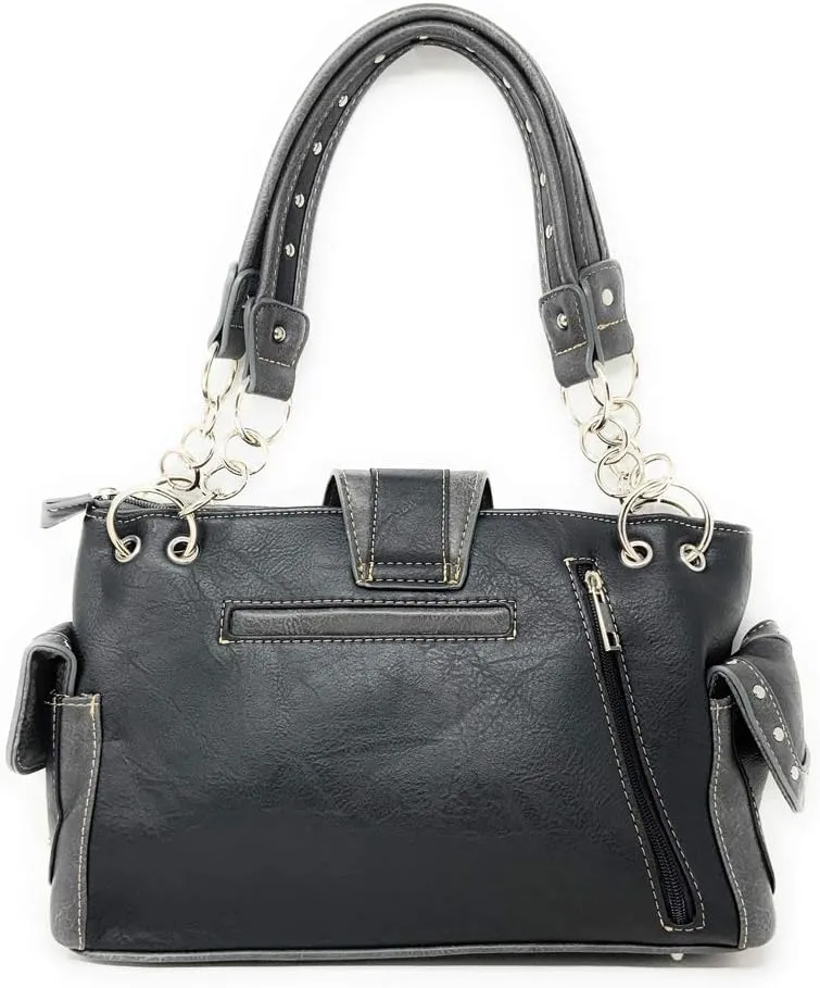 Texas West Premium Women's Rhinestone Buckle Handbag Wallet in 6 colors