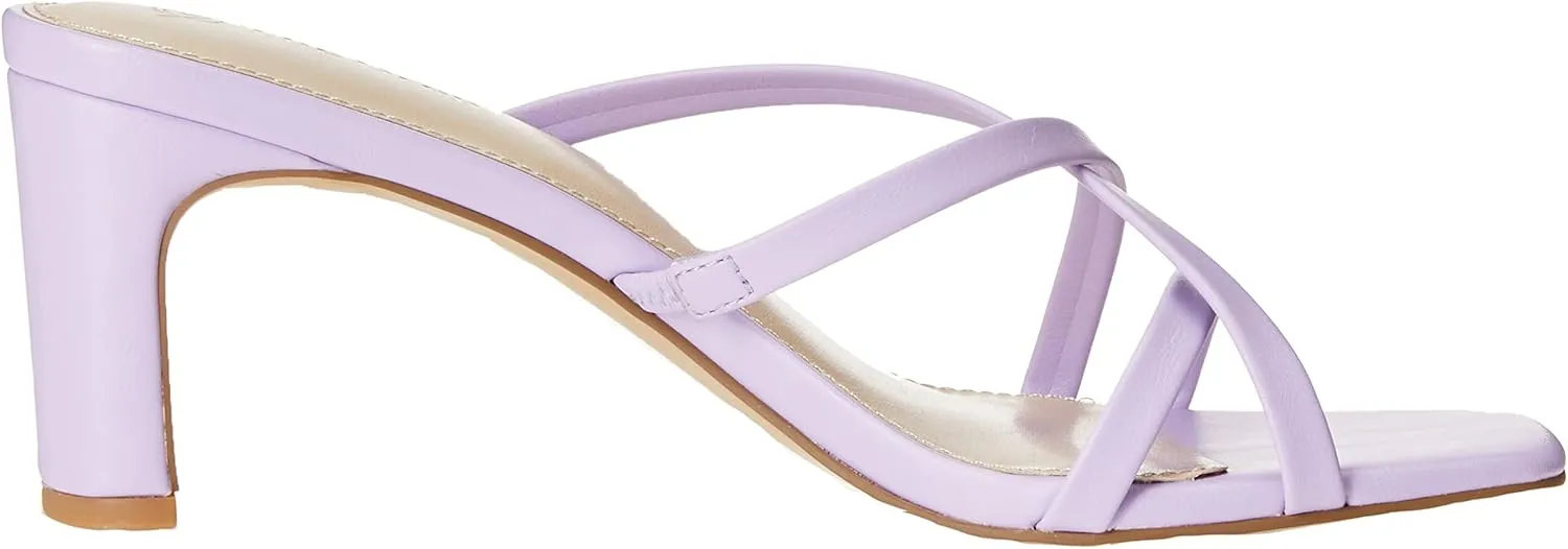 The Drop Women's Amelie Strappy Square Toe Heeled Sandal