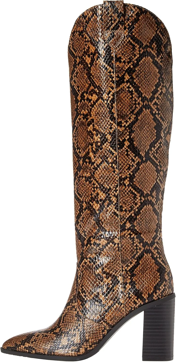 The Drop Women's Cassandra Knee-high Western Boot Overknee