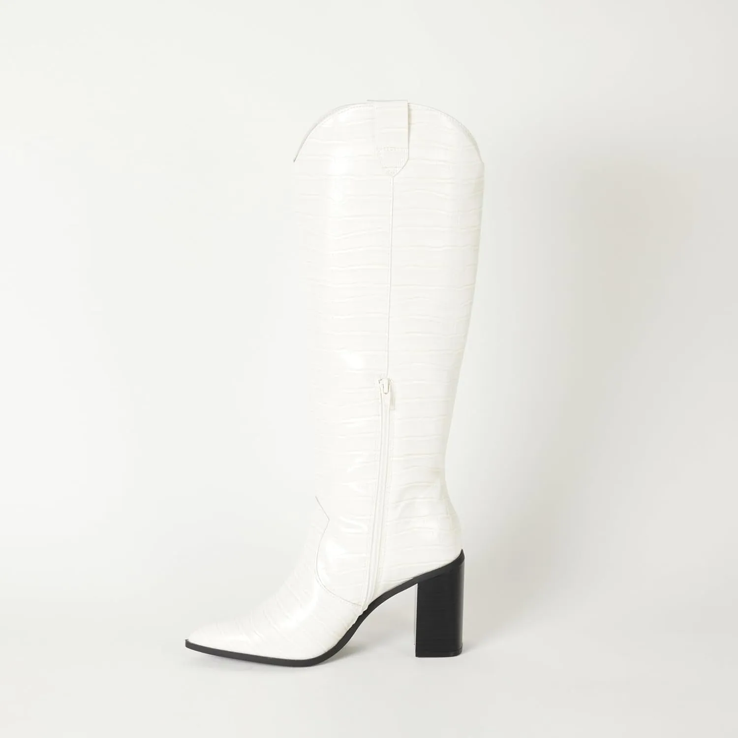 The Drop Women's Cassandra Knee-high Western Boot Overknee