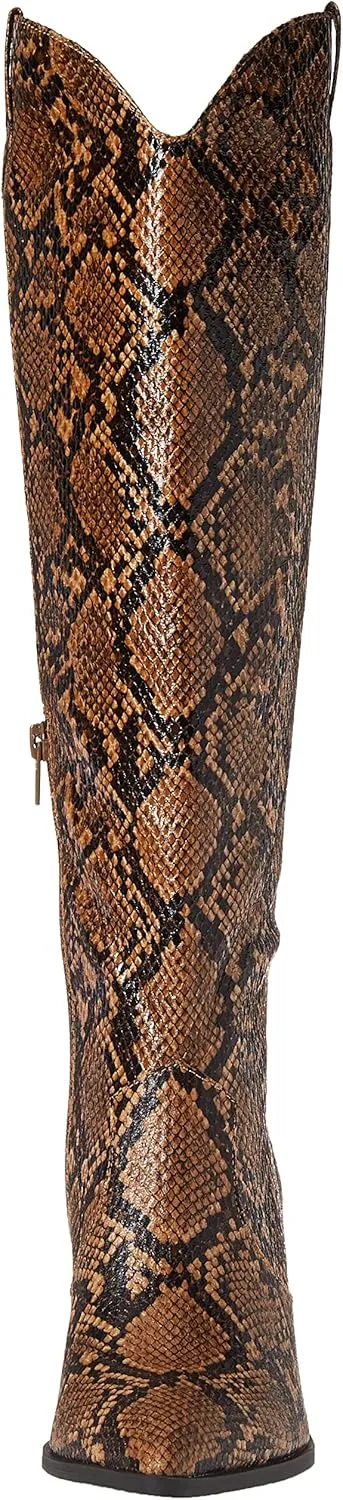 The Drop Women's Cassandra Knee-high Western Boot Overknee
