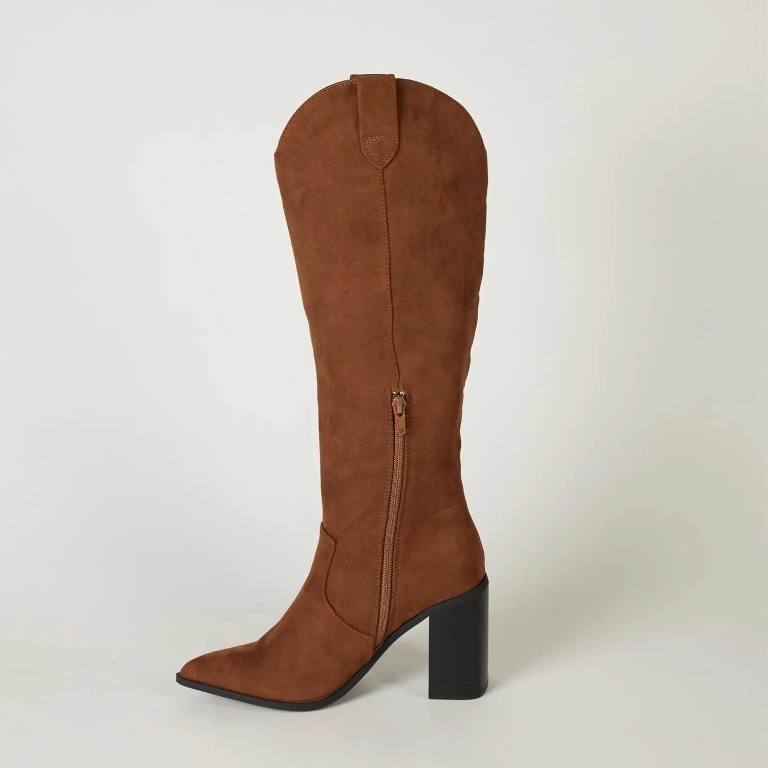 The Drop Women's Cassandra Knee-high Western Boot Overknee