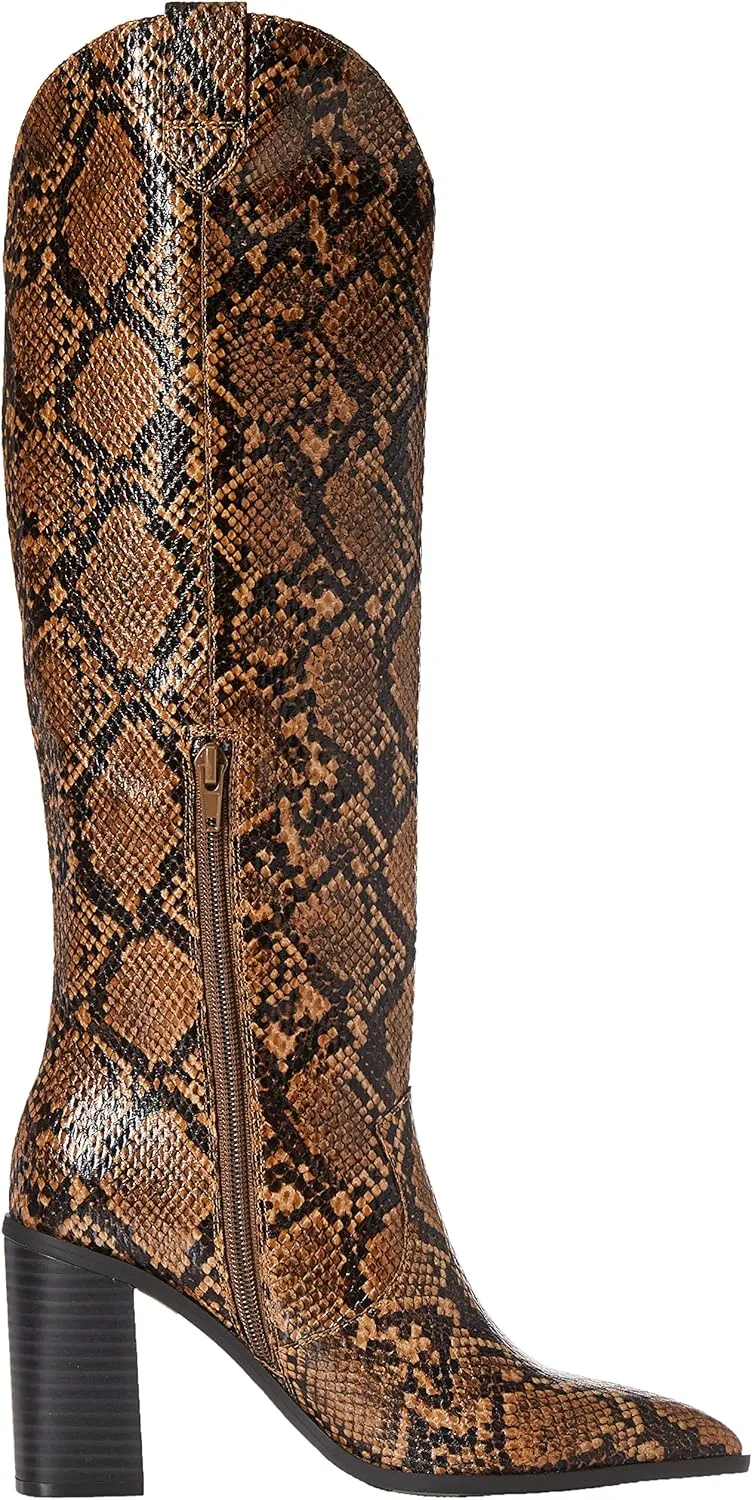 The Drop Women's Cassandra Knee-high Western Boot Overknee