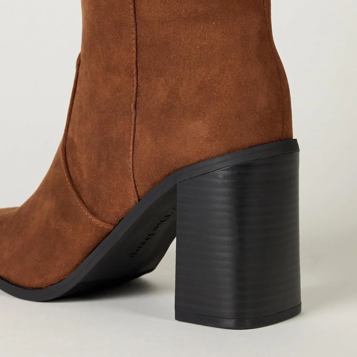 The Drop Women's Cassandra Knee-high Western Boot Overknee