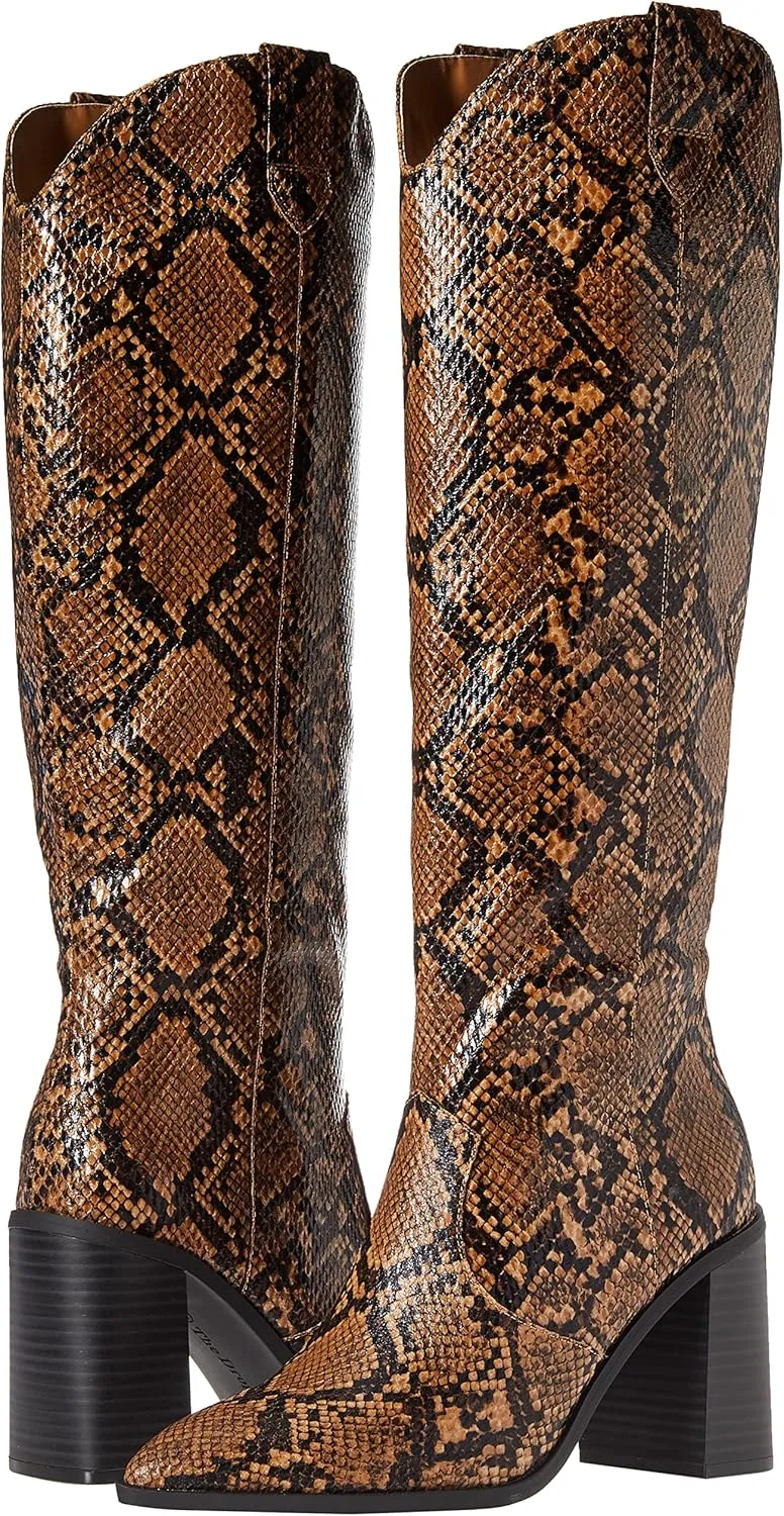 The Drop Women's Cassandra Knee-high Western Boot Overknee