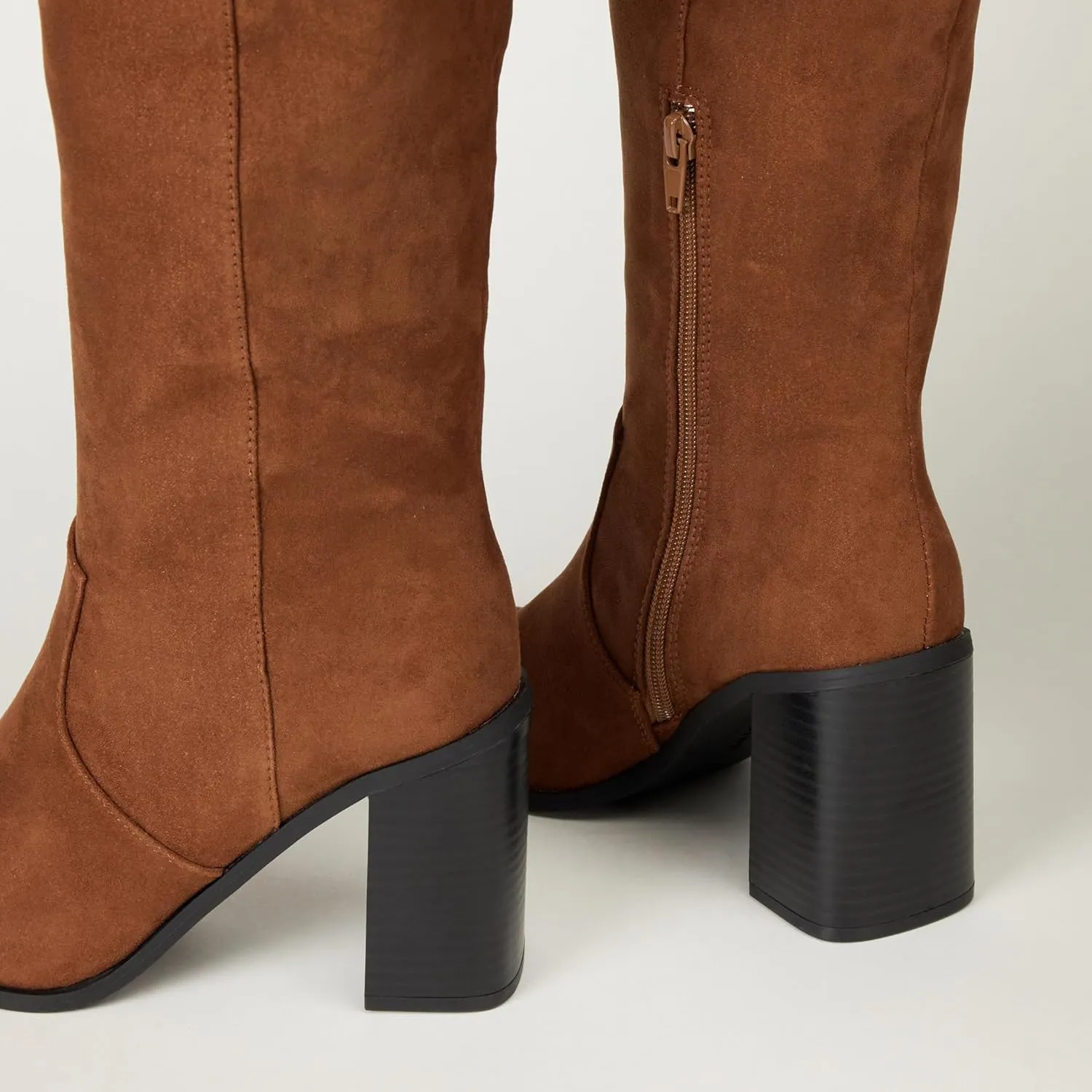 The Drop Women's Cassandra Knee-high Western Boot Overknee