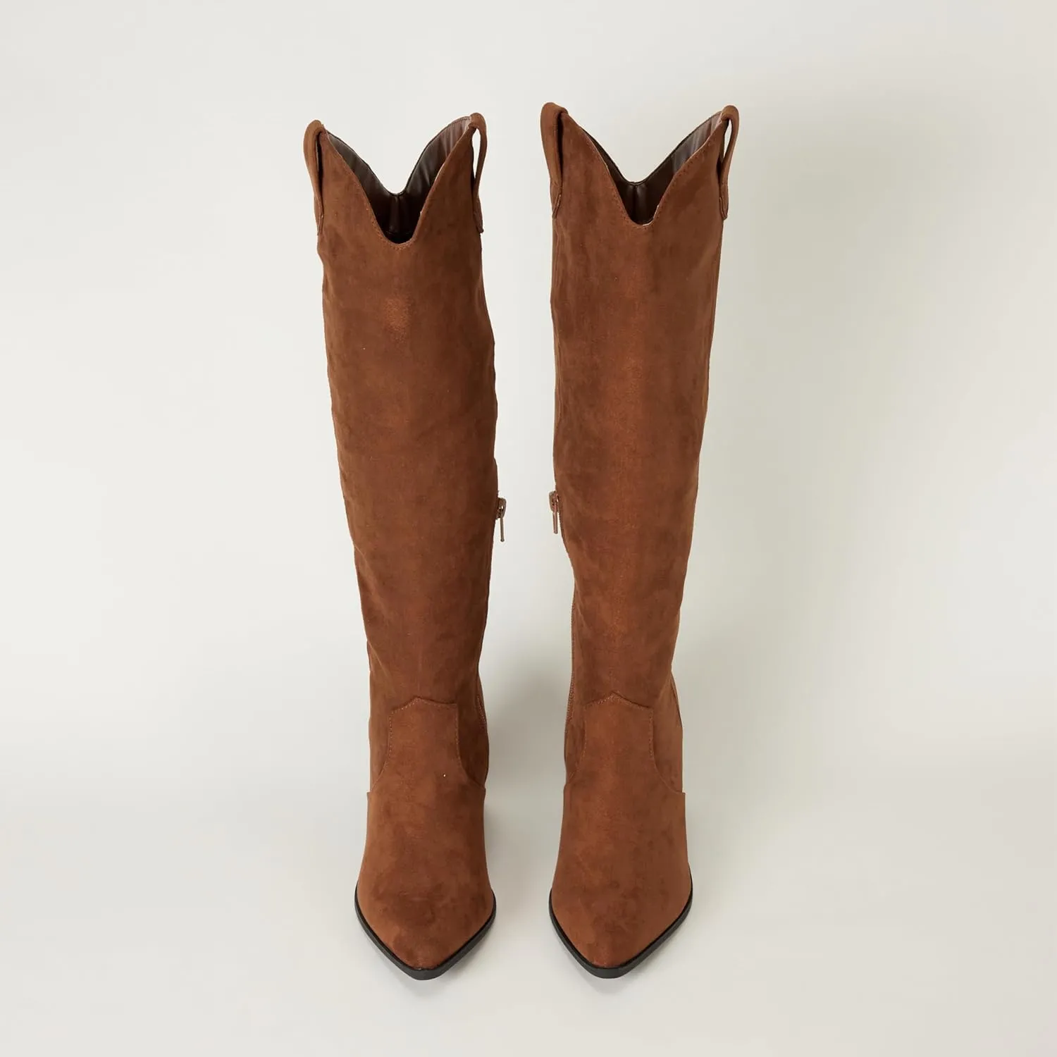 The Drop Women's Cassandra Knee-high Western Boot Overknee