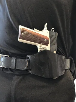 The Holster Store: Concealed Carry Leather Gun Holster for Hi-Point 9c SOB (Small of The Back) Carry RH Right Hand or LH Left Hand Black or Brown Pro Carry Small of The Back