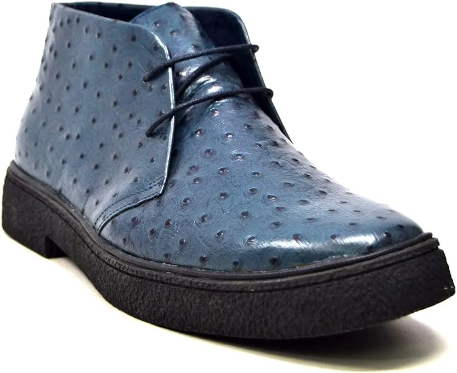 The Original British Walkers Men's Playboy High top Chukka Boot - Ostrich