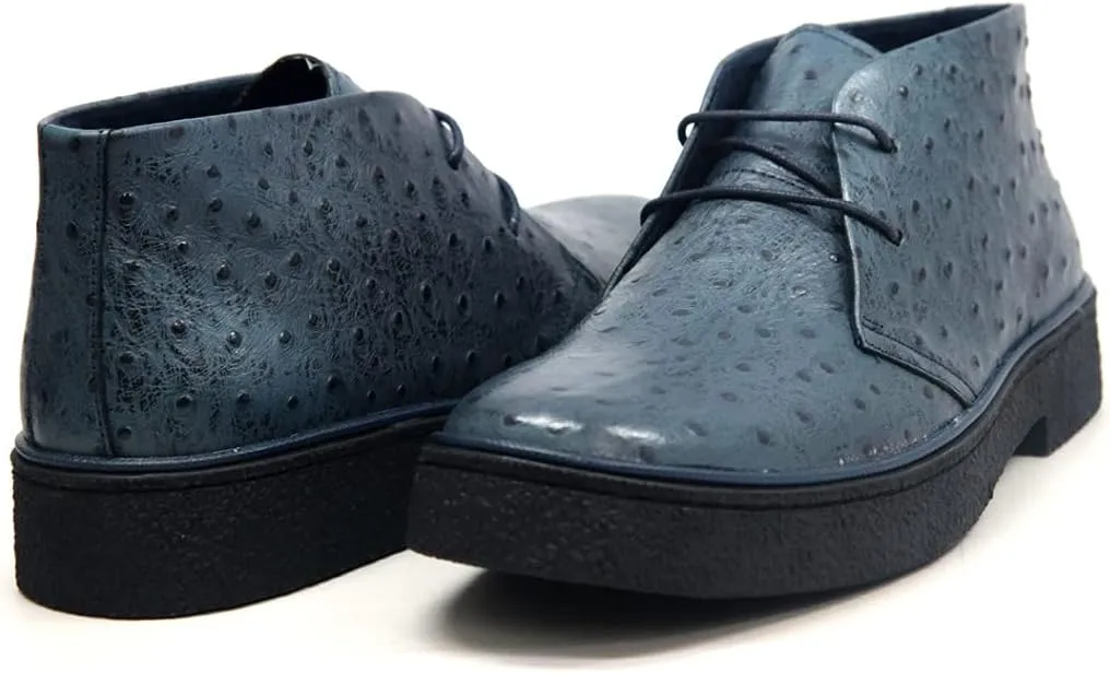 The Original British Walkers Men's Playboy High top Chukka Boot - Ostrich
