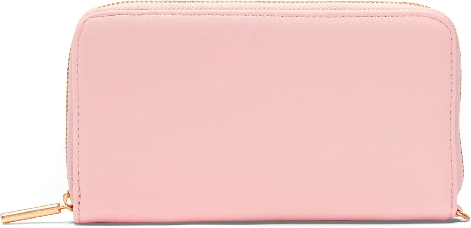 THIRTY-ONE Gifts All About the Benjamins Wallet, Large Multiple-Card Wallet for Women, Zipper Wallet with Card and Bill Slots, Cotton Candy Smooth Pebble