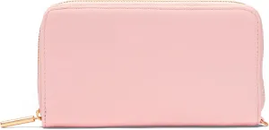 THIRTY-ONE Gifts All About the Benjamins Wallet, Large Multiple-Card Wallet for Women, Zipper Wallet with Card and Bill Slots, Cotton Candy Smooth Pebble