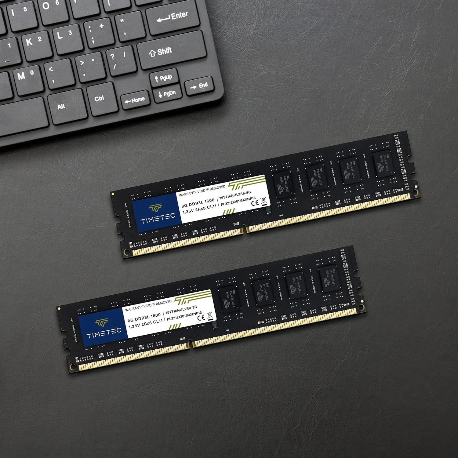 Timetec 16GB KIT(2x8GB) DDR3L / DDR3 1600MHz (DDR3L-1600) PC3L-12800 / PC3-12800 Non-ECC Unbuffered 1.35V/1.5V CL11 2Rx8 Dual Rank 240 Pin UDIMM Desktop PC Computer Memory RAM(SDRAM) Module Upgrade