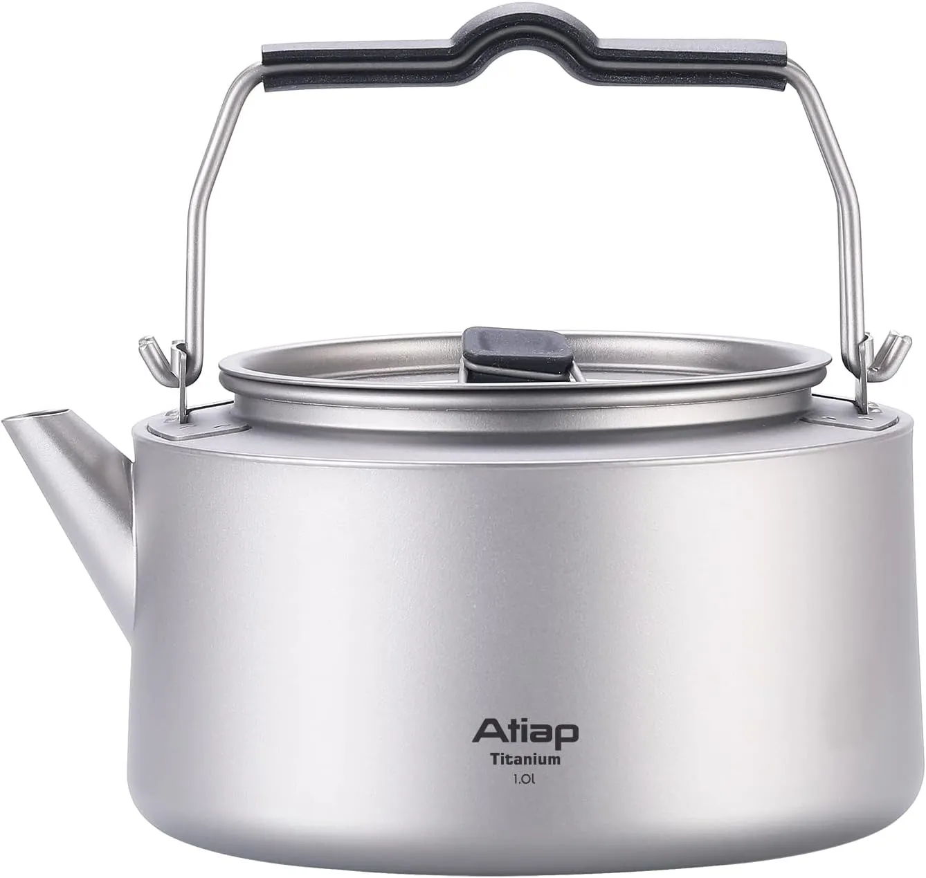 Titanium Kettle Coffee Tea Pot 0.6L/ 1L with Mesh Bag Portable for Outdoor Camping (Ta9082-1L)