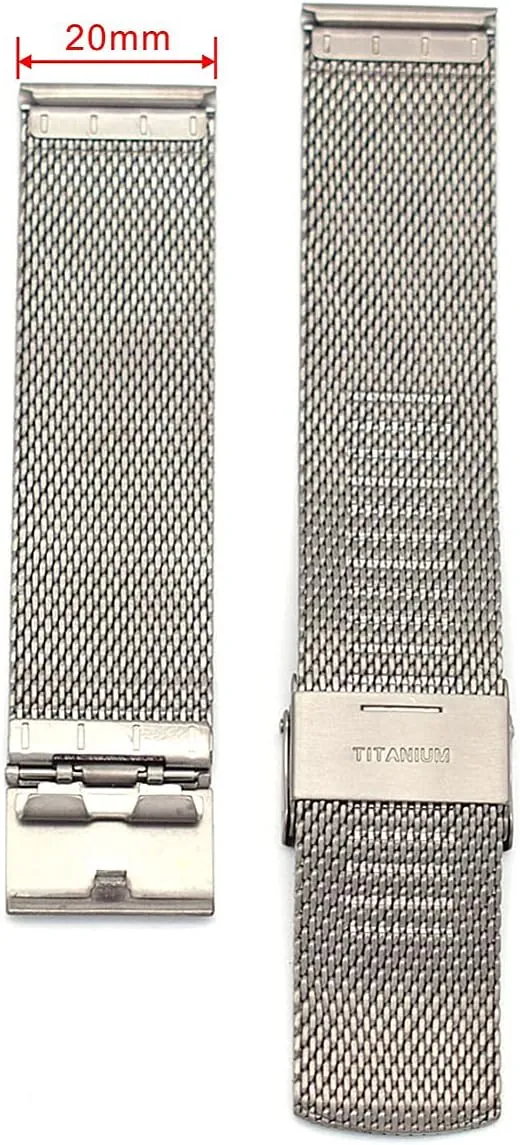 Titanium Mesh Watch Band for Mens Women, Mesh Watch Straps