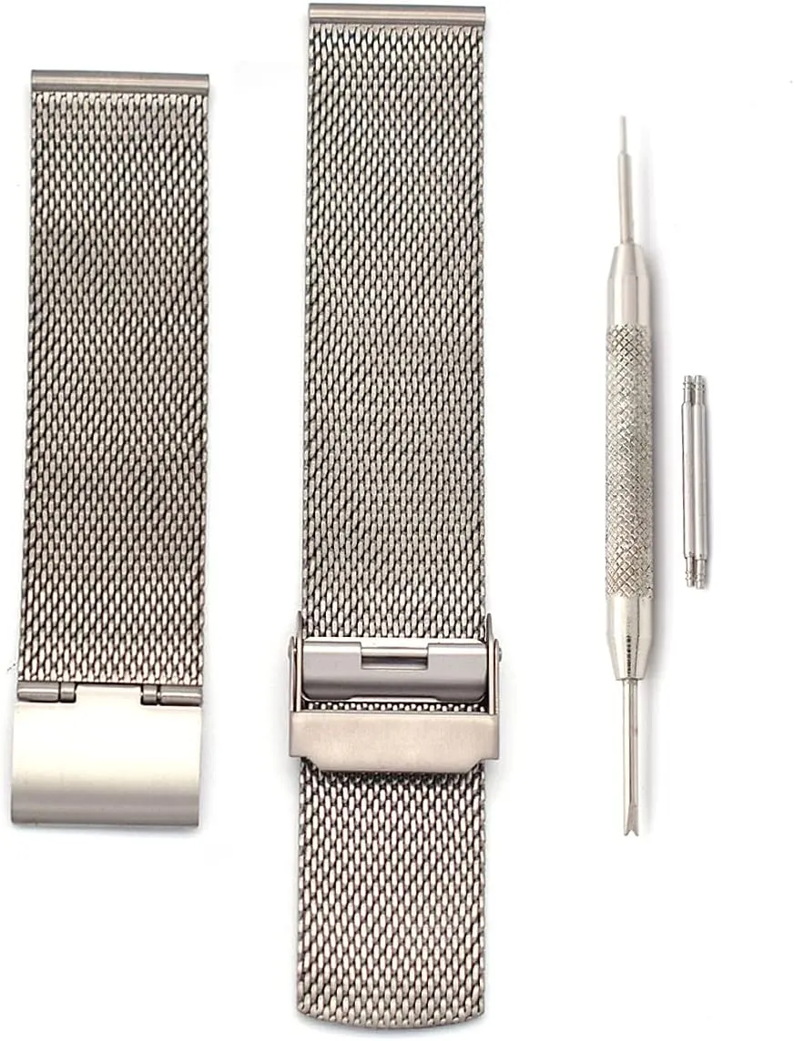 Titanium Mesh Watch Band for Mens Women, Mesh Watch Straps