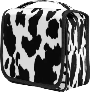 Toiletry Bag Cow Print Hanging Travel Toiletry Bag for Women Men Portable Waterproof Makeup Organizer, Large Capacity Makeup Bag Cosmetic Bag, Travel Toiletry Bag for Adult/Teens