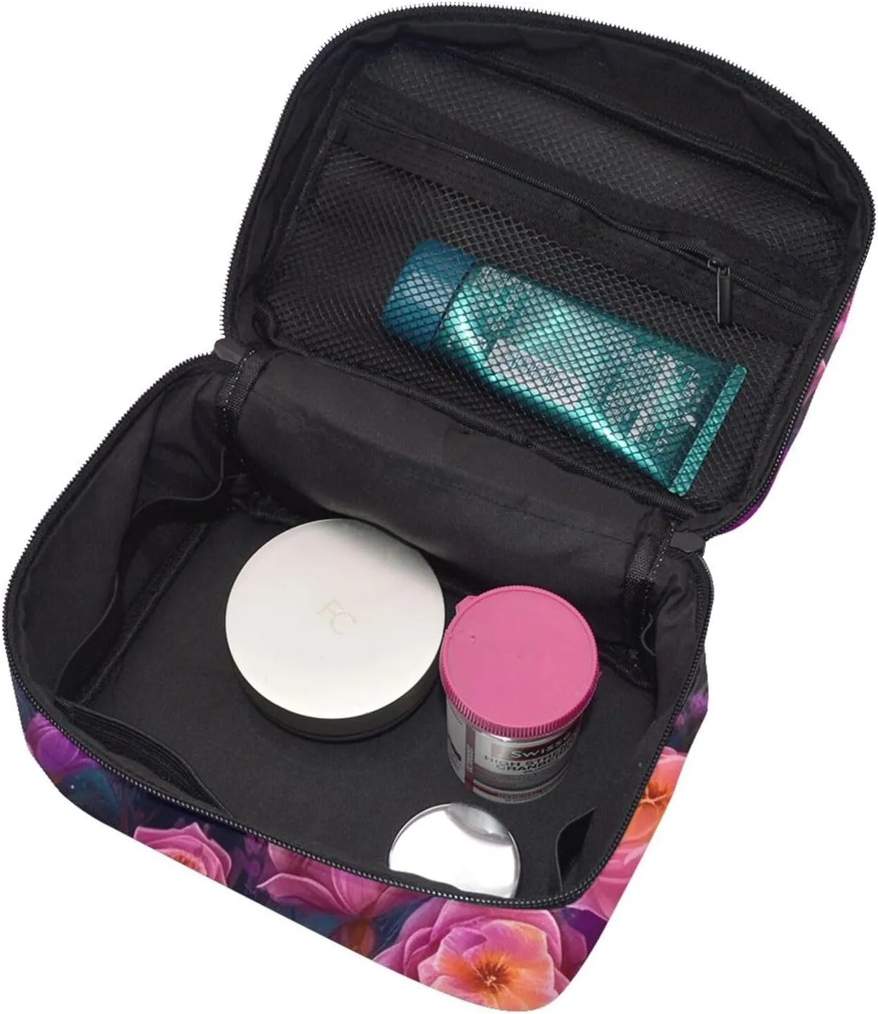 Toiletry Bag for Women Men Dopp Kit Travel Makeup Bag Make Up Organizers Cosmetic Bag Moon Flowers and Butterflies Hanging Toiletry Bag Shaving Bag with Large Capacity for Travel