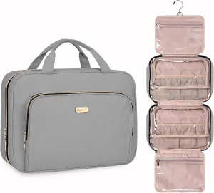 Toiletry Bag with Hanging Hook, Portable Makeup Cosmetic Bags, Space-efficient, Collapsible Moving, making it more suitable for Travel
