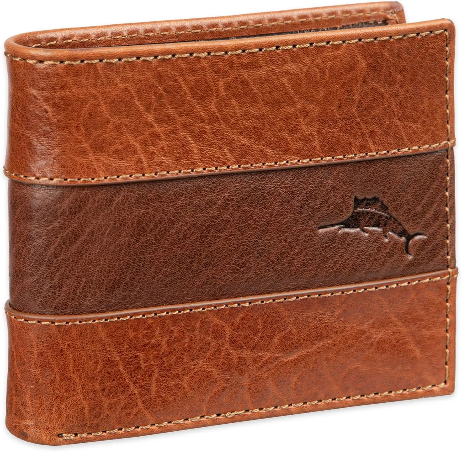 Tommy Bahama Men's Bifold Slim Leather Wallet