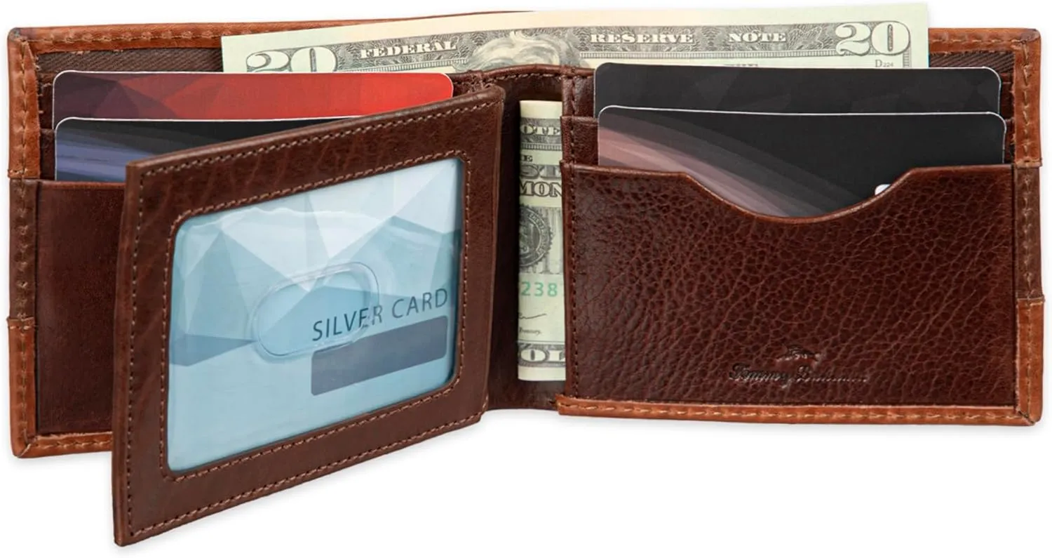 Tommy Bahama Men's Bifold Slim Leather Wallet