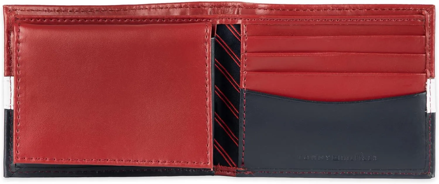 Tommy Hilfiger Men's Classic Bifold Wallet with ID Window and Multiple Card Slots